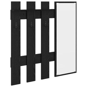 vidaXL Wandmontierter nachttisch Wandmontiert Schwarz Eichen-Optik