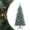 vidaXL K&uuml;nstlicher Weihnachtsbaum Gr&uuml;n 120 cm PVC, Plastik und Stahl