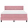 vidaXL Boxspringbett mit Matratze mit Kopfteil Rosa 200 x 140 cm Samt