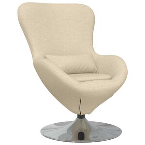 vidaXL Eiersessel Creme 63 x 73 x 90 cm Stoff