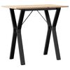 vidaXL Esstisch Y-Gestell 80x50x75 cm Massivholz Kiefer und Stahl