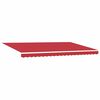 vidaXL Einziehbare Markise Rot 500 &times; 300 cm Stoff, Metall