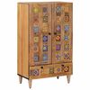 vidaXL Highboard mit T&uuml;r Natur 60 x 33,5 x 100 cm Massivholz Mango
