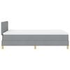 vidaXL Boxspringbett mit Matratze Hellgrau 120 x 190 cm Stoff