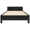vidaXL Bettgestell mit Kopfteil Schwarz 90x190 cm Samt