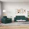 vidaXL Sofa Set 2 pcs Dunkelgr&uuml;n 182 x 80 x 82 cm Stoff
