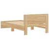 vidaXL Bettgestell mit Kopfteil & LED-Leuchten Sonoma-Eiche 100x200 cm