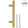 vidaXL M&ouml;belgriffe 10 Stk. Golden Lochabstand 64 mm Gesamtl&auml;nge 100 mm Edelstahl