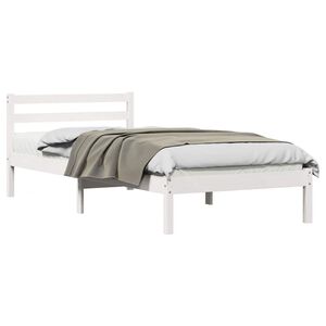 vidaXL Bettrahmen Wei&szlig; 215,5 x 85,5 x 69,5 cm Massivholz Kiefer