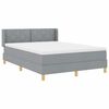 vidaXL Boxspringbett mit Matratze Hellgrau 200 x 160 cm Stoff