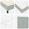 vidaXL Boxspringbett mit Matratze Hellgrau 120 x 190 cm Samt