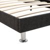 vidaXL Bett mit Matratze Dunkelgrau Stoff 140 x 200 cm