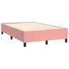 vidaXL Boxspringbett mit Matratze Rosa 120x190 cm Samt