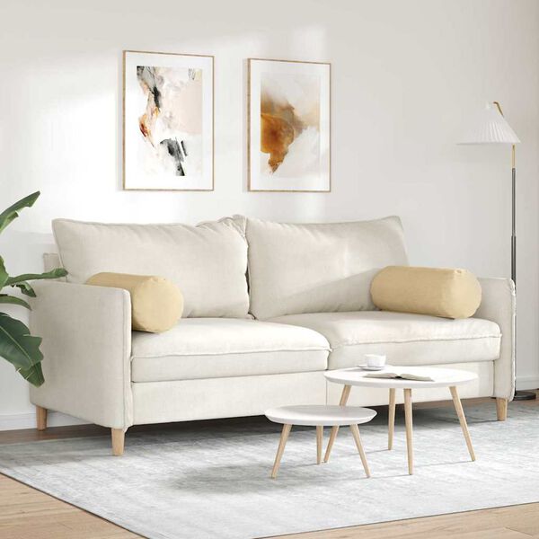 vidaXL Bolsterkissen 2 St&uuml;ck Grau-Gr&uuml;n &Oslash; 25 x 70 cm Cordstoff