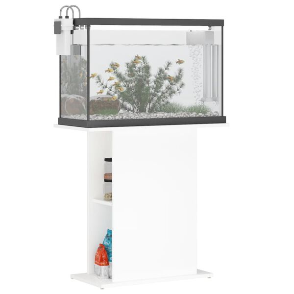 vidaXL Aquariumständer Weiß 75x36x72,5 cm Holzwerkstoff