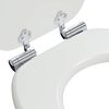 vidaXL Soft-Close Toilettensitz Wei&szlig; 44 x 38 cm MDF-Platte