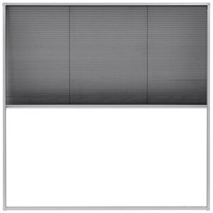 vidaXL Insektenschutz-Plissee f&uuml;r Fenster Aluminium 120x120 cm