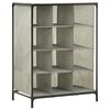 vidaXL Schuhregal 55x36x76 cm Vliesstoff und Stahl Grau