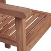vidaXL Gartenstühle 4 Stk. mit Cremeweißen Kissen Massivholz Teak