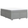 vidaXL Boxspringbett mit Matratze Hellgrau 140x190 cm Stoff