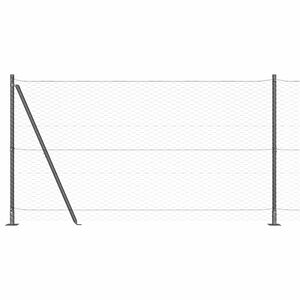 vidaXL Sechseckzaun mit Betonsockel 25 x 1,5 m PVC-beschichteter Stahl