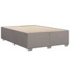 vidaXL Boxspringbett mit Matratze Taupe 140x190 cm Stoff