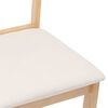 vidaXL Esszimmerst&uuml;hle mit Kissen 2 Stk. Natur Massivholz Gummibaum