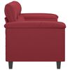 vidaXL 2-Sitzer-Sofa Weinrot 140 cm Kunstleder