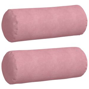 vidaXL Bolsterkissen 2 St&uuml;ck Rosa &Oslash; 25 x 70 cm Cordstoff