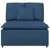 vidaXL Modulares Sofa Mittelmodul mit Kissen Blau 100 cm