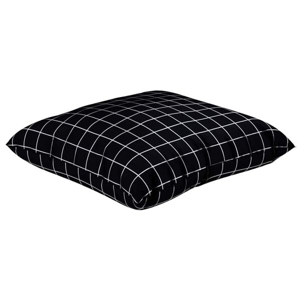 vidaXL Streupillows 4 pcs Schwarz kariert 50 x 50 cm Polyesterstoff