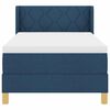 vidaXL Boxspringbett mit Matratze mit Kopfteil Blau 200 x 100 cm Stoff