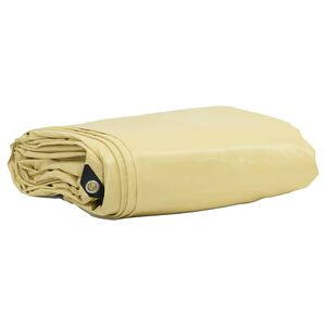 vidaXL Plane 650g / m&sup2; Beige 2 x 3 m Canvas mit PVC-Beschichtung