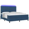 vidaXL Boxspringbett mit Matratze mit LED Blau 180 x 200 cm Stoff