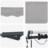 vidaXL Einziehbare Markise mit Hellgrau 300 x 250 cm Stoff