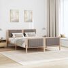 vidaXL Bettgestell Braun und Taupe 150 x 200 cm Massivholz Kiefer