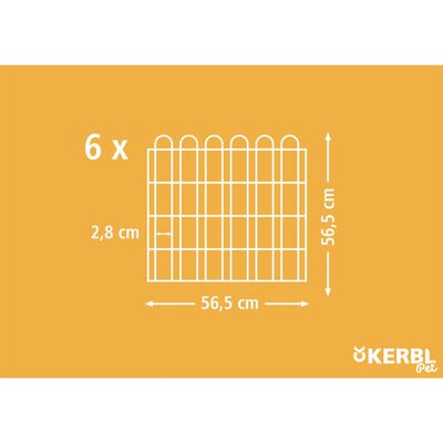 Kerbl Freilaufgehege für Kleintiere Sechseckig 56,5x56,5 cm Chrom