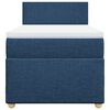 vidaXL Boxspringbett mit Matratze Blau 90x200 cm Stoff