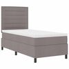 vidaXL Boxspringbett mit Matratze mit Kopfteil Taupe 90 x 190 cm Stoff