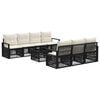 vidaXL Gartensofa-set 8 stk. Schwarz 55 x 55 x 37 cm Poly-Rattan