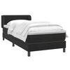 vidaXL Boxspringbett mit Matratze Schwarz 80x220 cm Samt