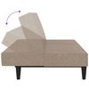 vidaXL Schlafsofa 2-Sitzer mit Hocker Taupe Mikrofasergewebe