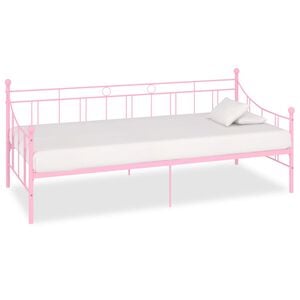 vidaXL Tagesbett-Rahmen Rosa Metall 90&times;200 cm