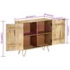 vidaXL Sideboard 80x30x75 cm Massivholz Mango