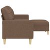 vidaXL 3-Sitzer-Sofa mit Hocker Braun 210 cm Stoff