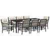 vidaXL Garten Essgruppe 9 Stk. Schwarz Poly-Rattan
