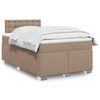vidaXL Boxspringbett Matratze Cappuccino-Braun 120x190 cm Kunstleder