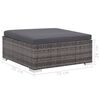 vidaXL 8-tlg. Garten-Lounge-Set mit Auflagen Poly Rattan Grau