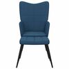 vidaXL Relaxsessel mit Hocker Blau Stoff