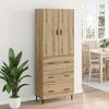 vidaXL Highboard mit Schubladen Artisan-Eiche 69,5 x 34 x 180 cm